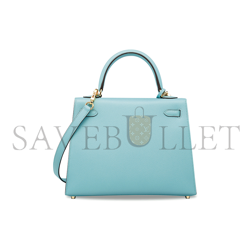 H**mes macaron blue kelly 25 with gold hardware (25*17*7cm)